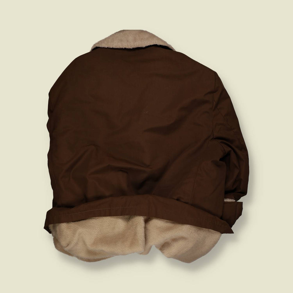 1970s | John Blair | Faux Shearling Coat | Brown – XXXXL