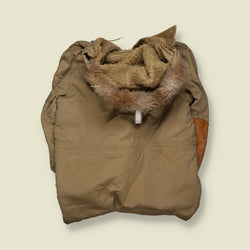 1960s | Zero King | Hooded Sherpa-Lined Coat | Tan – XXXL
