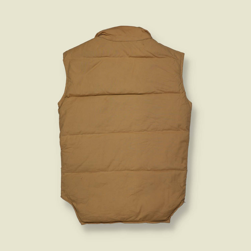 1970s | Struggle Gear | Quilted Gilet | Tan – S