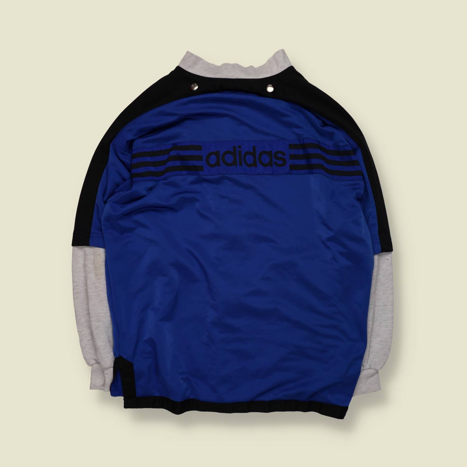 1990s | Adidas | Hybrid Track Top | Blue / Black – L