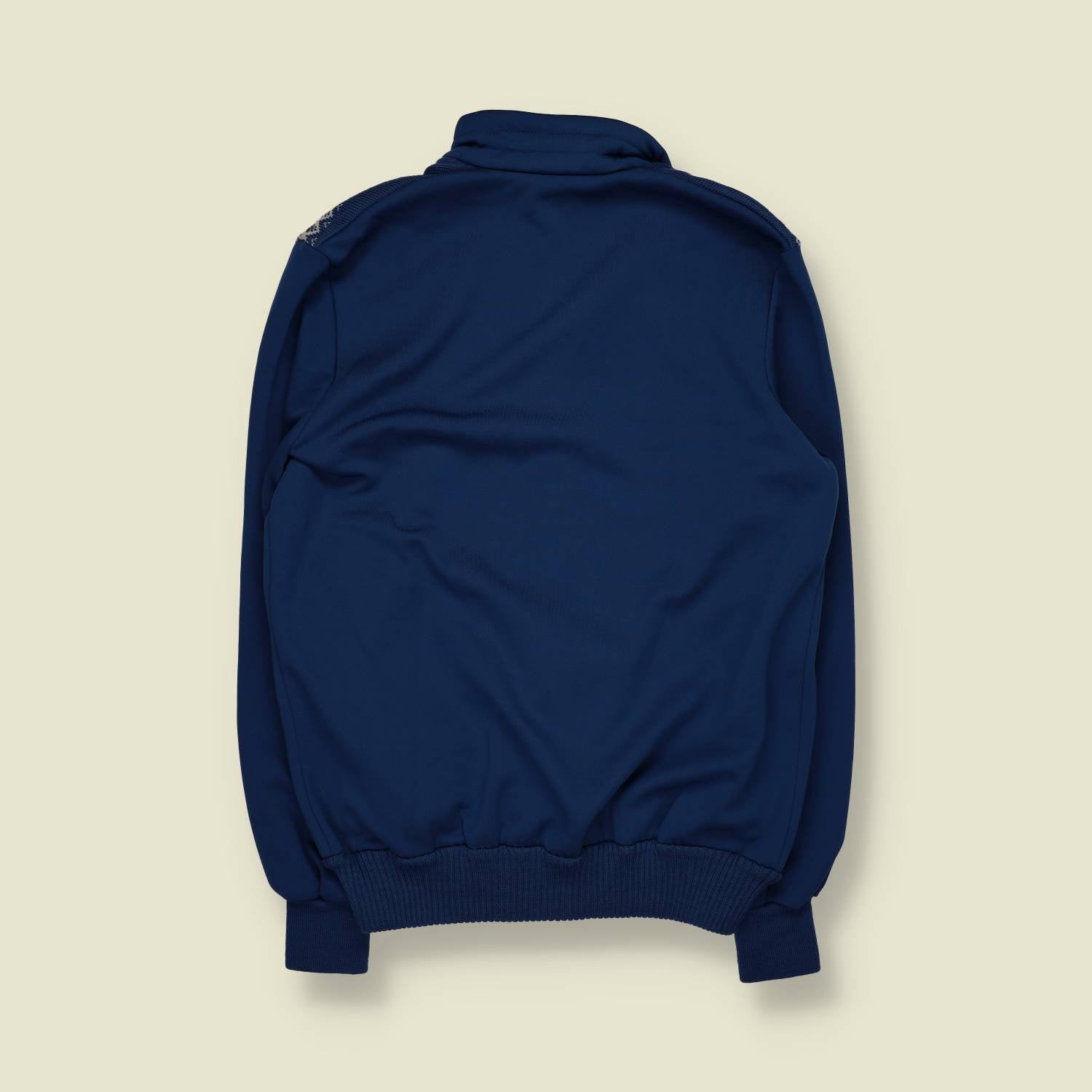 1970s | Track Top | Blue With Nordic Knit Panel - S