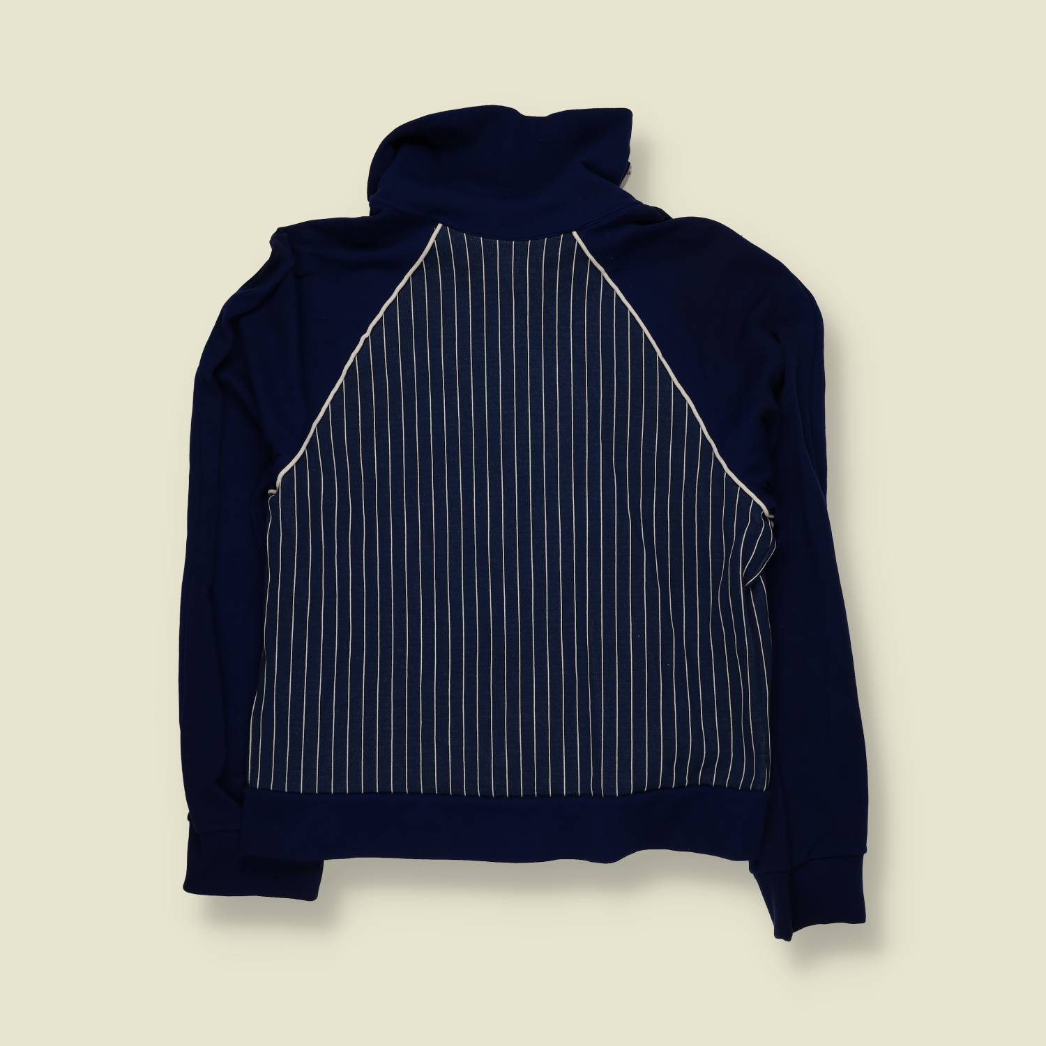 1970s | Odlo | Polyester Track Top | Navy Pinstripe - XS