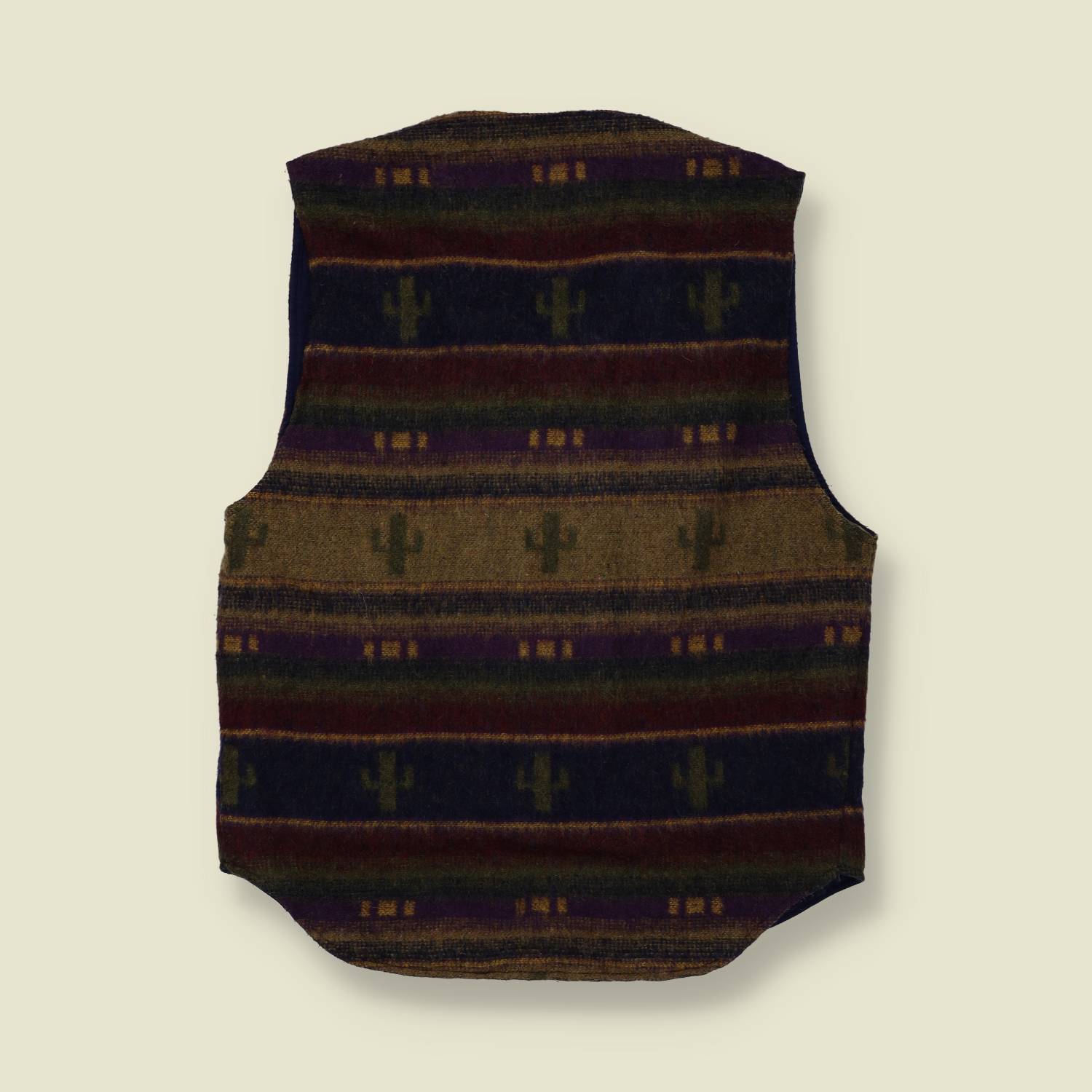 1980s | Hors La Loi | Aztec Pattern Vest | Brown & Multi - XS