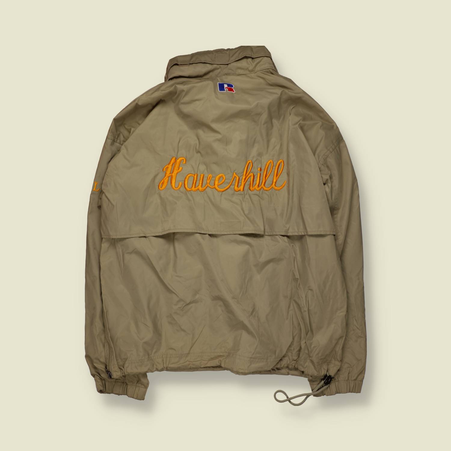 Early 1980s | Russell Athletic | Football Windbreaker | Khaki – XXL
