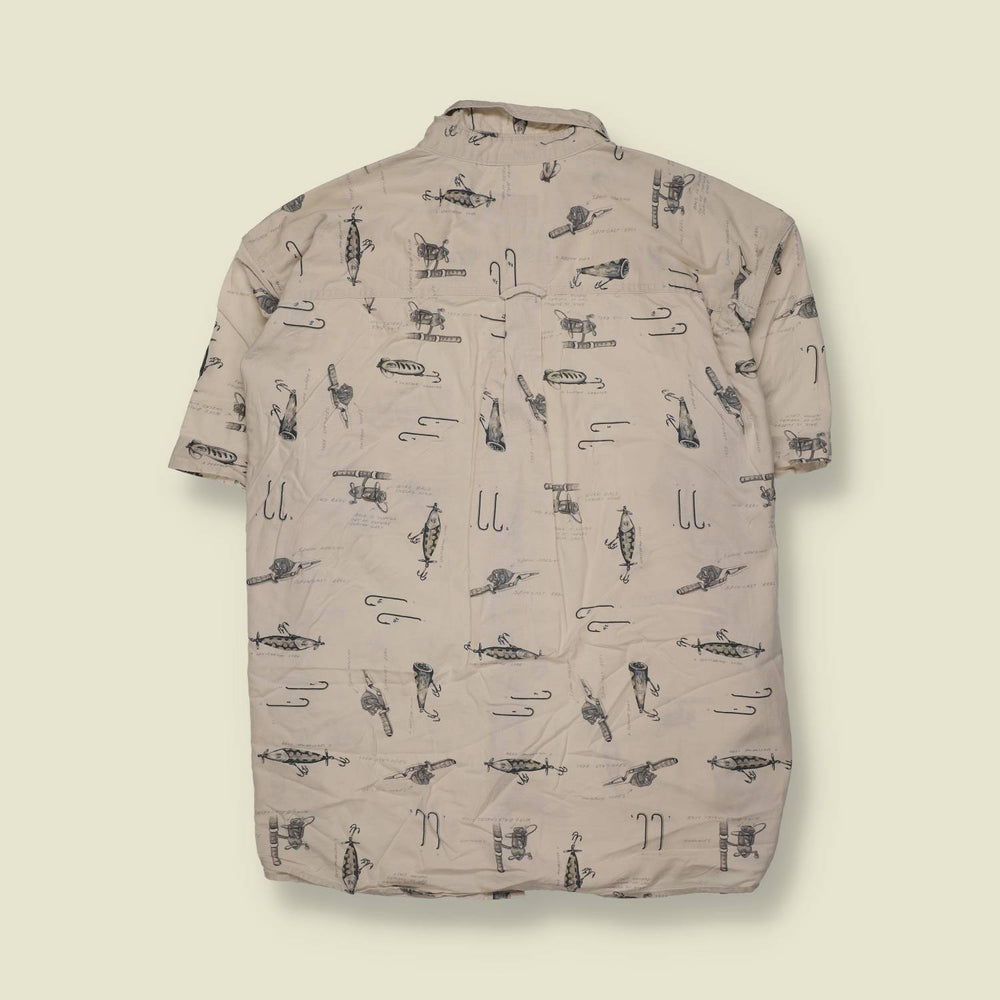 1990s–2000s | Woolrich | Vintage Tackle Print Shirt – Stone - XXXXXL