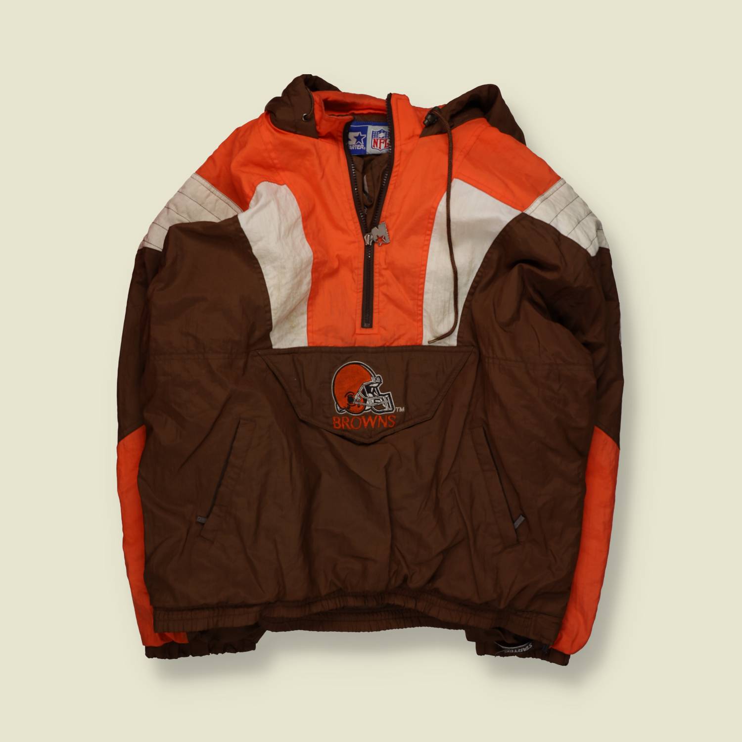 1990s | Starter | Cleveland Browns Jacket | Brown / Orange – XXXL
