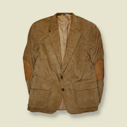 1970s | Lands’ End | Jumbo Cord Blazer | Tan – S