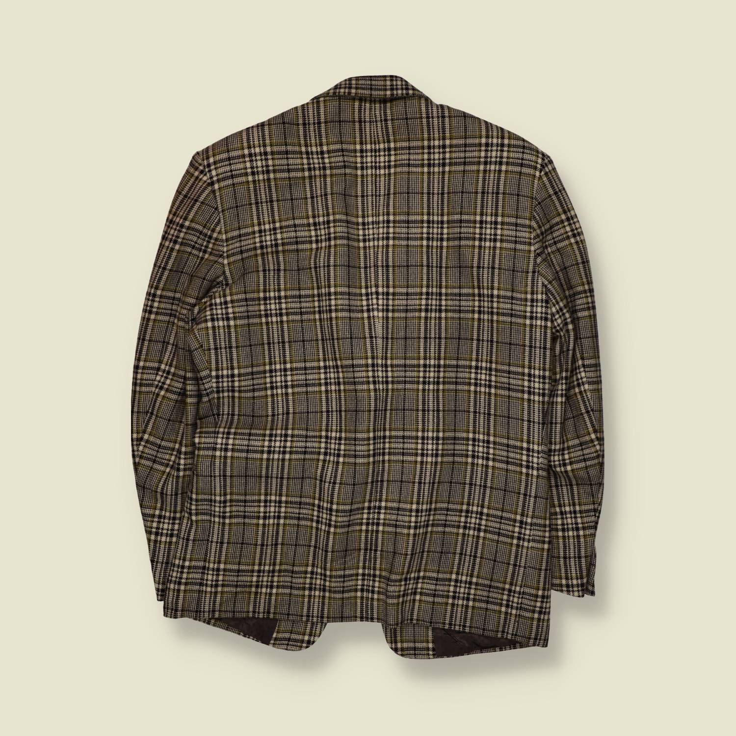 1980s | Borsa Lino | Blazer | Plaid | Made In Italy – S