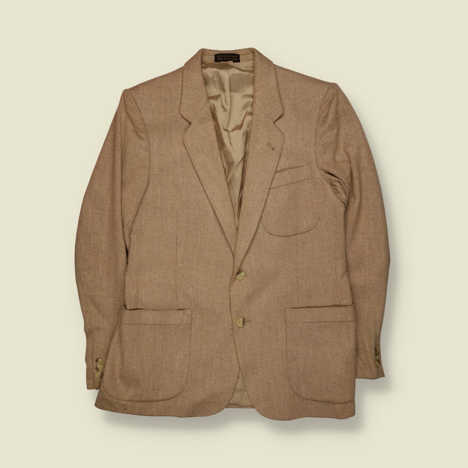 1970s | Members Only | Blazer | Beige – S