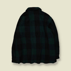 1970s | Eddie Bauer | Overshirt | Green And Black Plaid – XXL