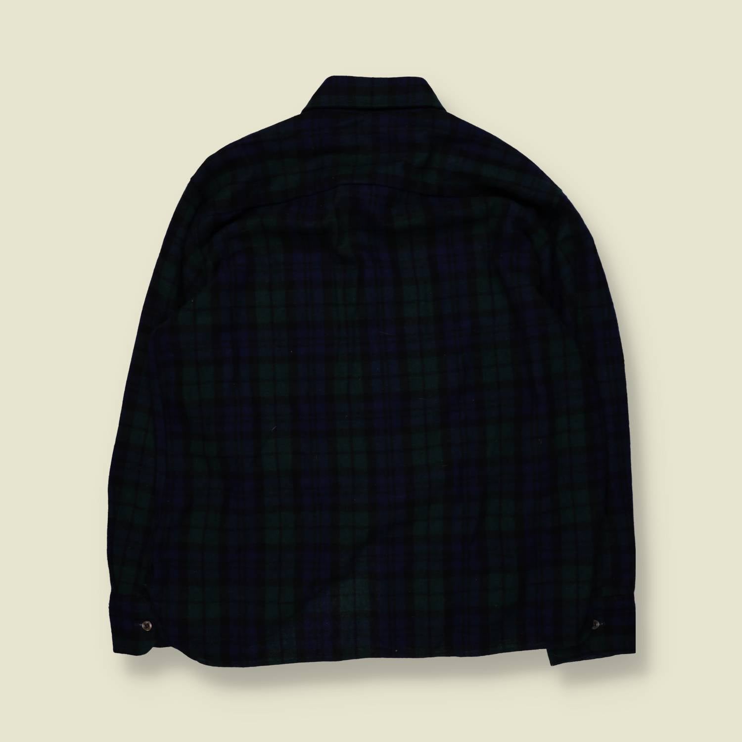 1980s | Arrow | Flannel Shirt | Green And Blue Plaid – XXL