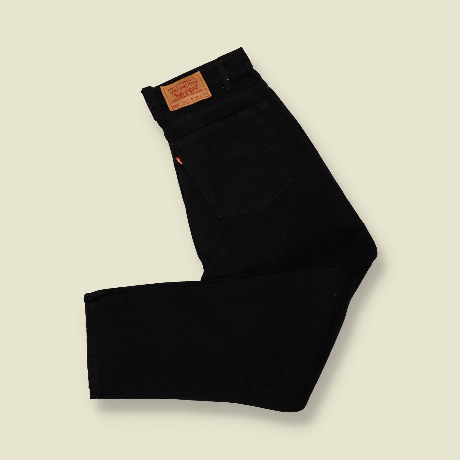 1980s–1990s | Levi’s | 550 Jeans | Black | Made In USA – w36