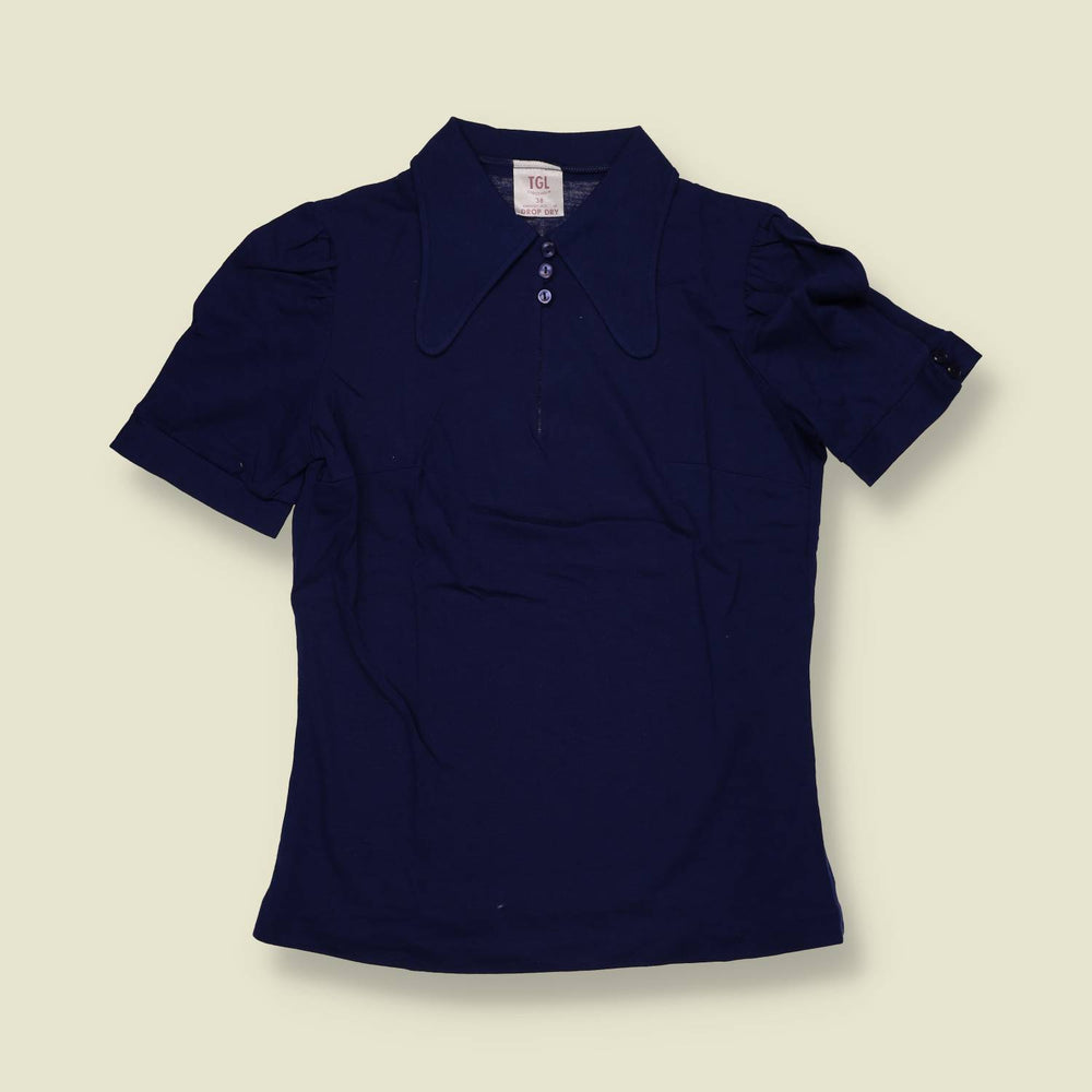 1970s | TGL | Deadstock Polo Top | Navy – 8