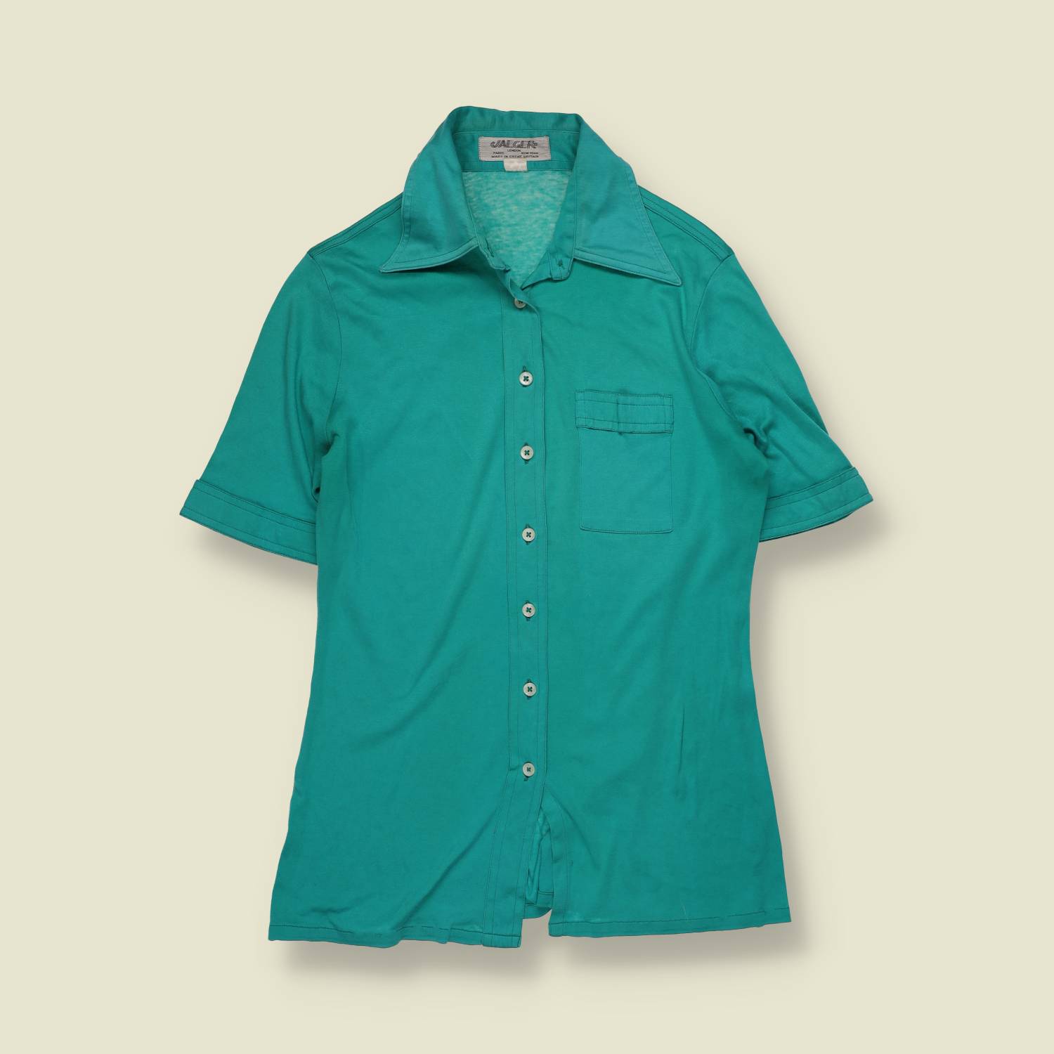 1970s | Jaeger Made In Great Britain | Blouse | Teal – 8