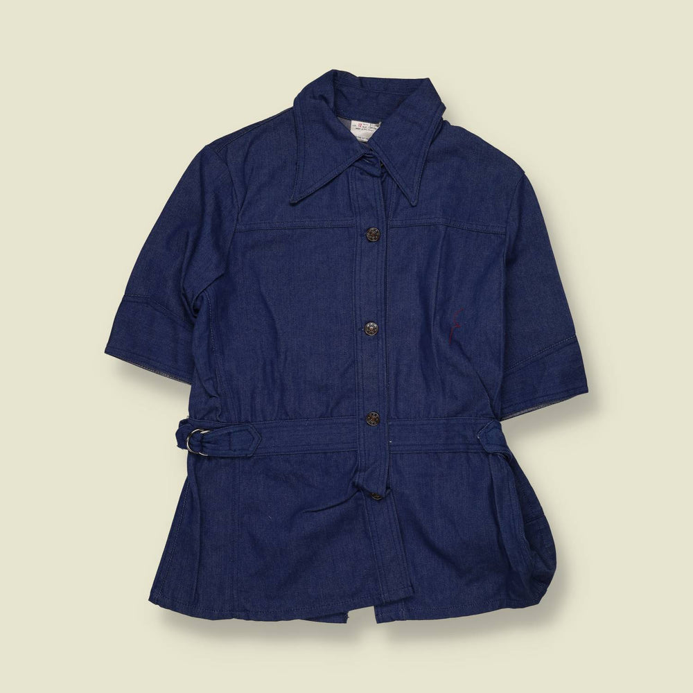 1970s | Denim Jacket Blouse | Indigo – 8