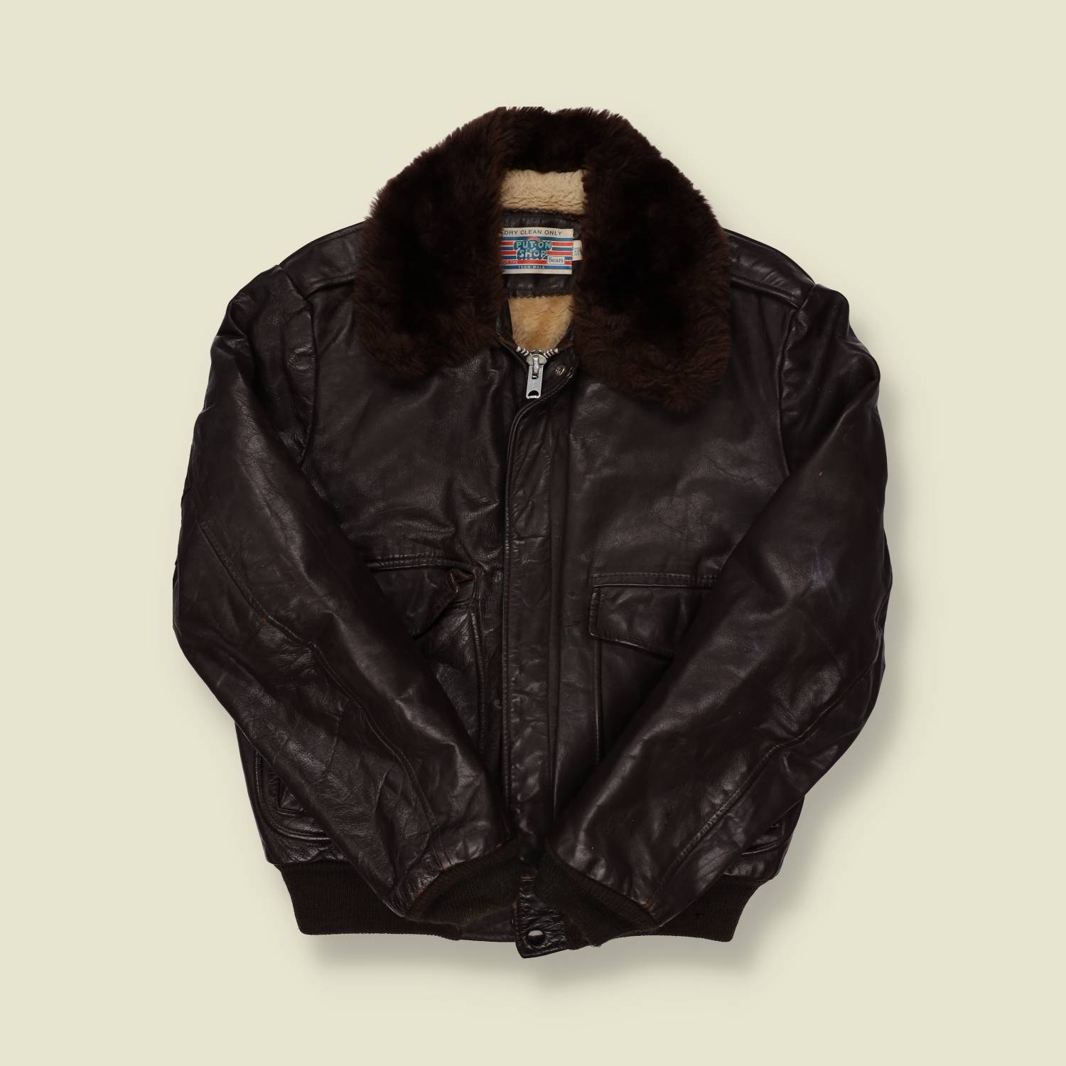 1970s Sears Made in USA Flight Jacket - M