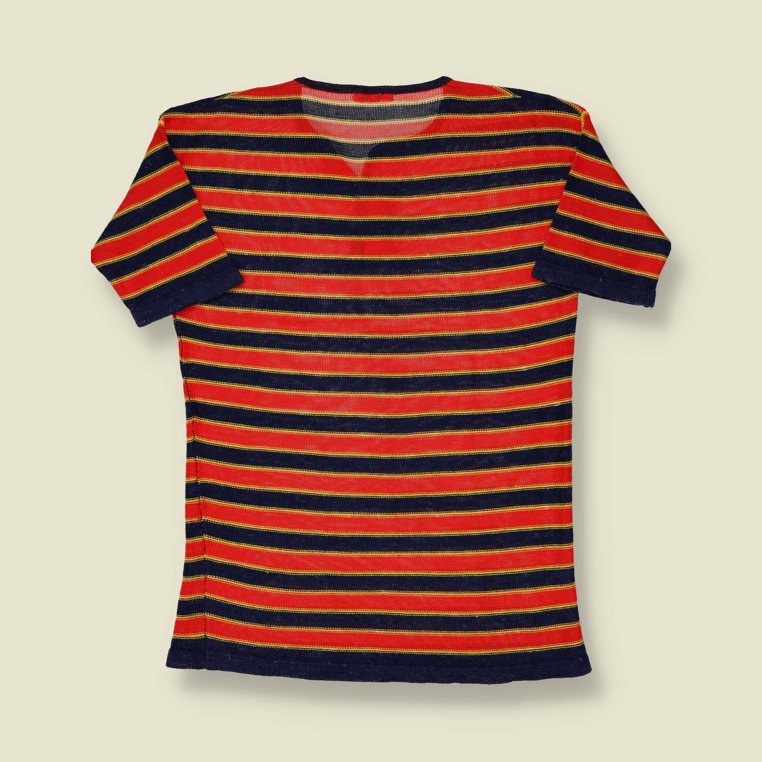 1960s Made in Italy Henley Knitted Tee - S/M