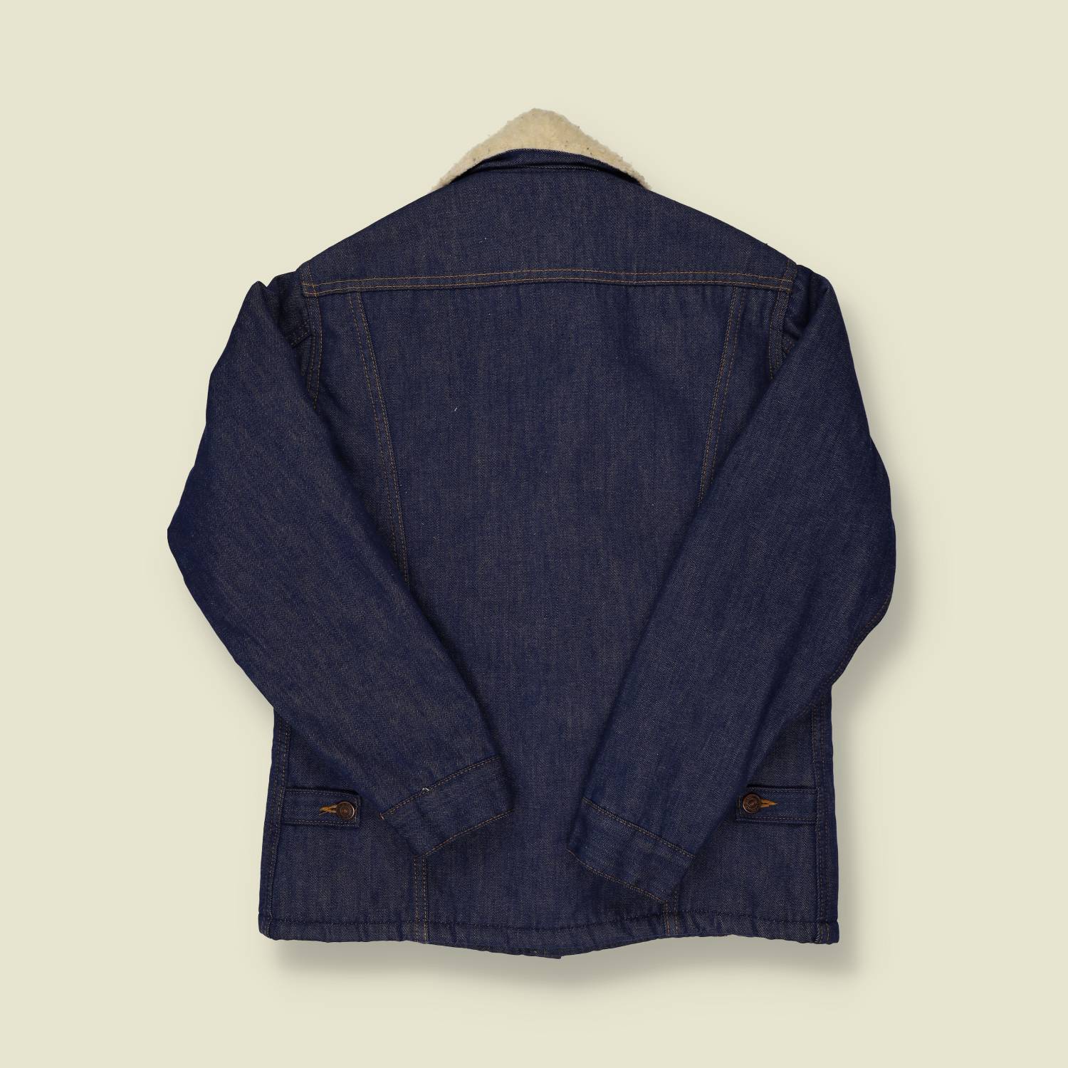 1970s Sears Sherpa Lined  Denim Jacket - S/M