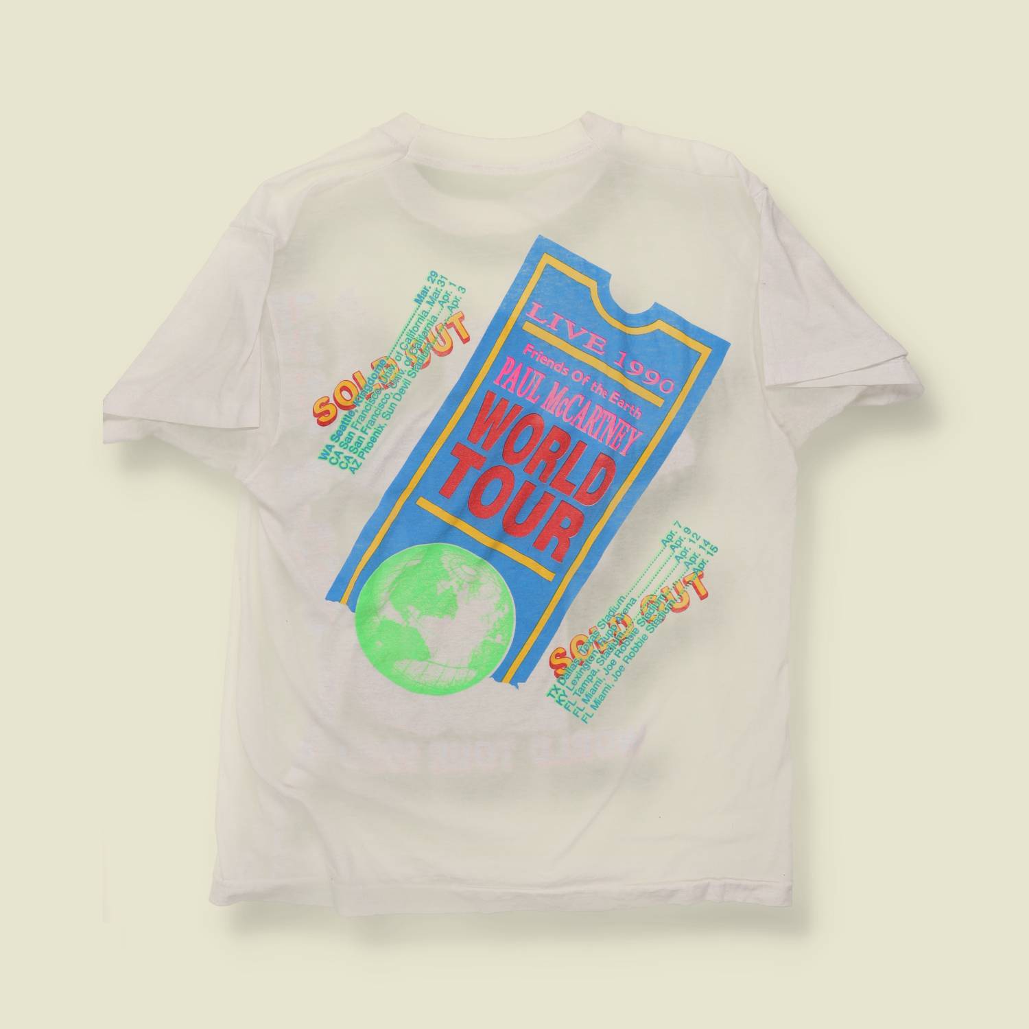 1990 Paul McCartney World Tour Tee - S/M