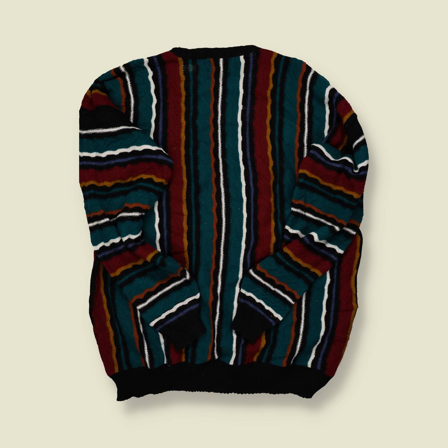 1990s Weekends Coogi-Style Sweater – XL