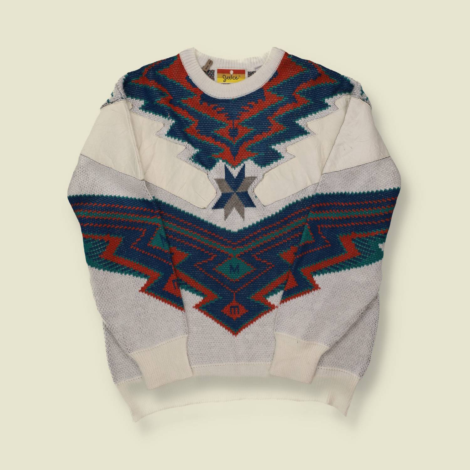 1980s Juice Leather Panel Knit Sweater – M/L