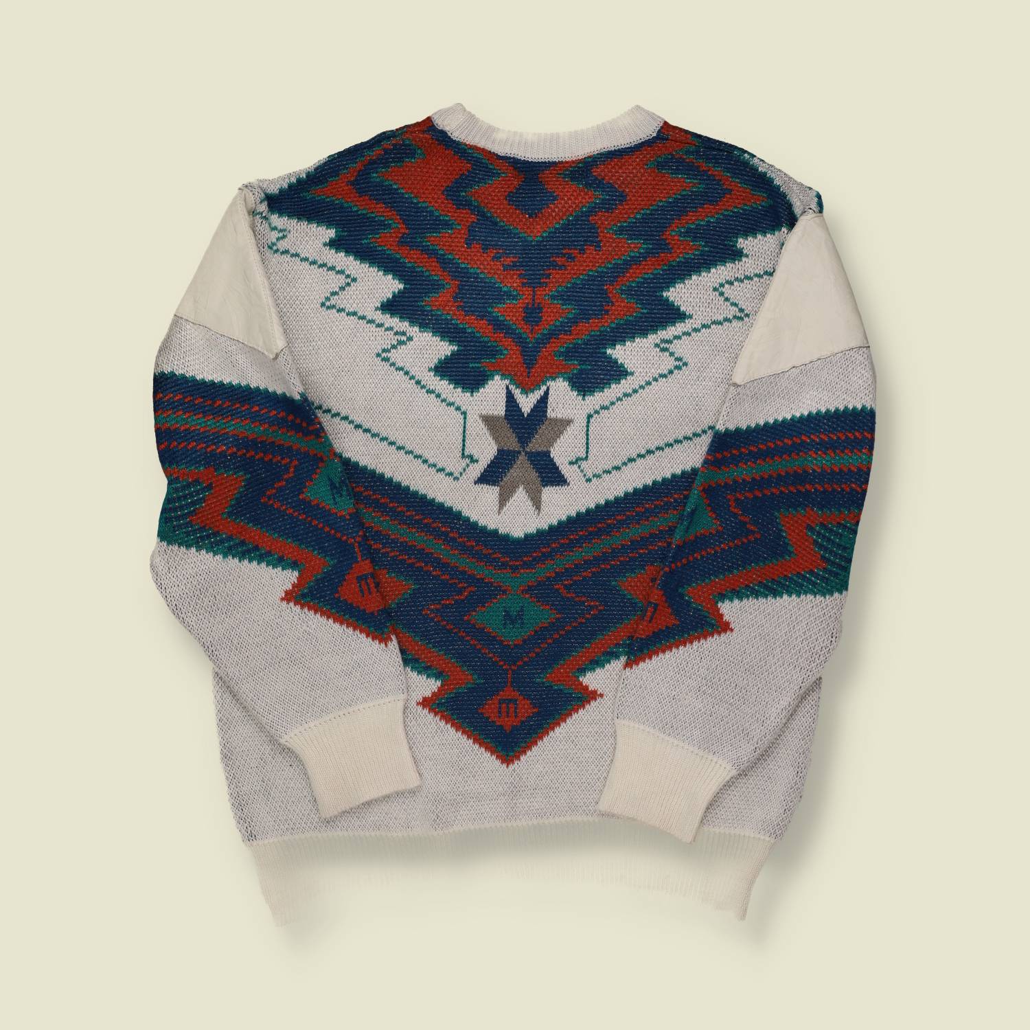 1980s Juice Leather Panel Knit Sweater – M/L