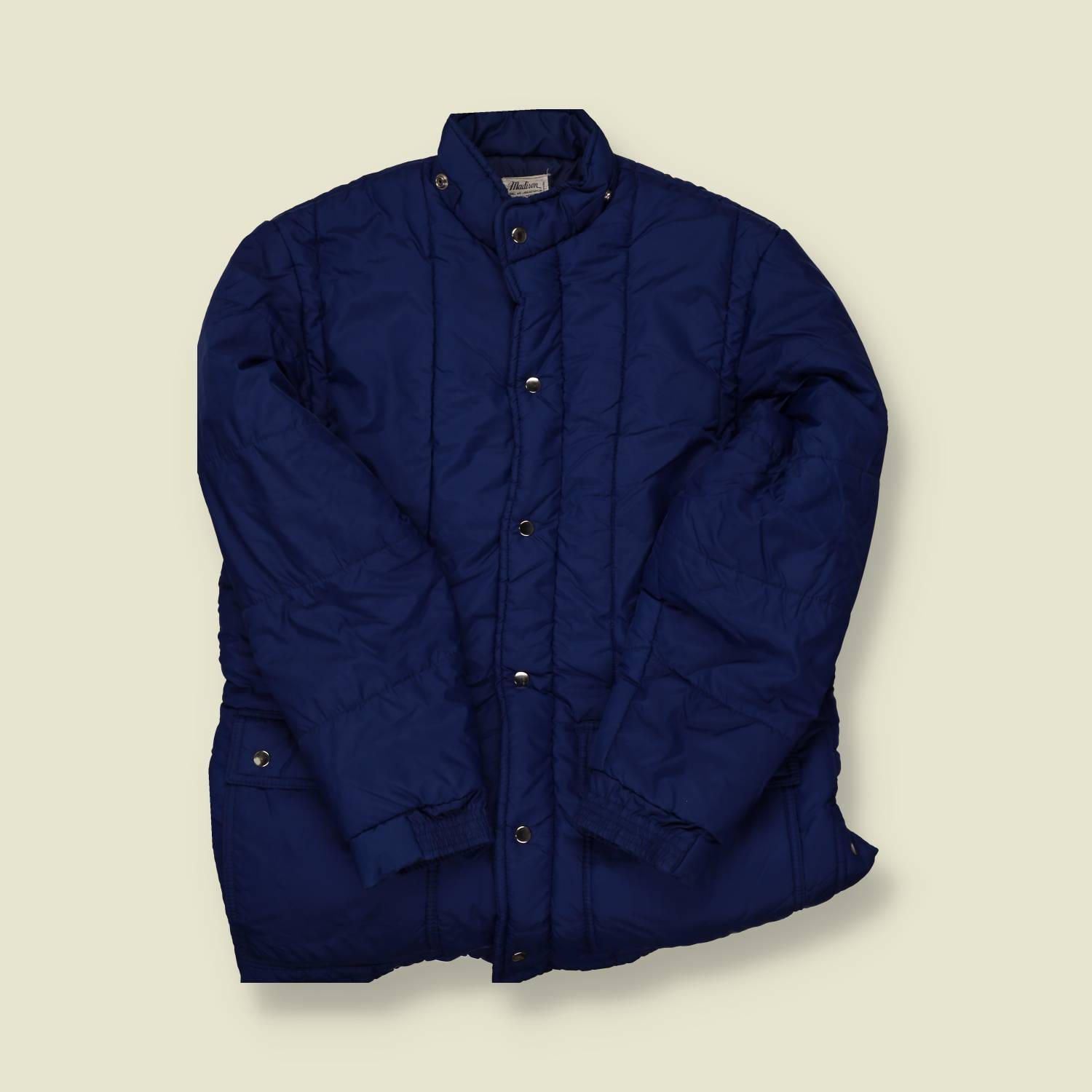 1970s Malison Navy Quilted Jacket – S/M