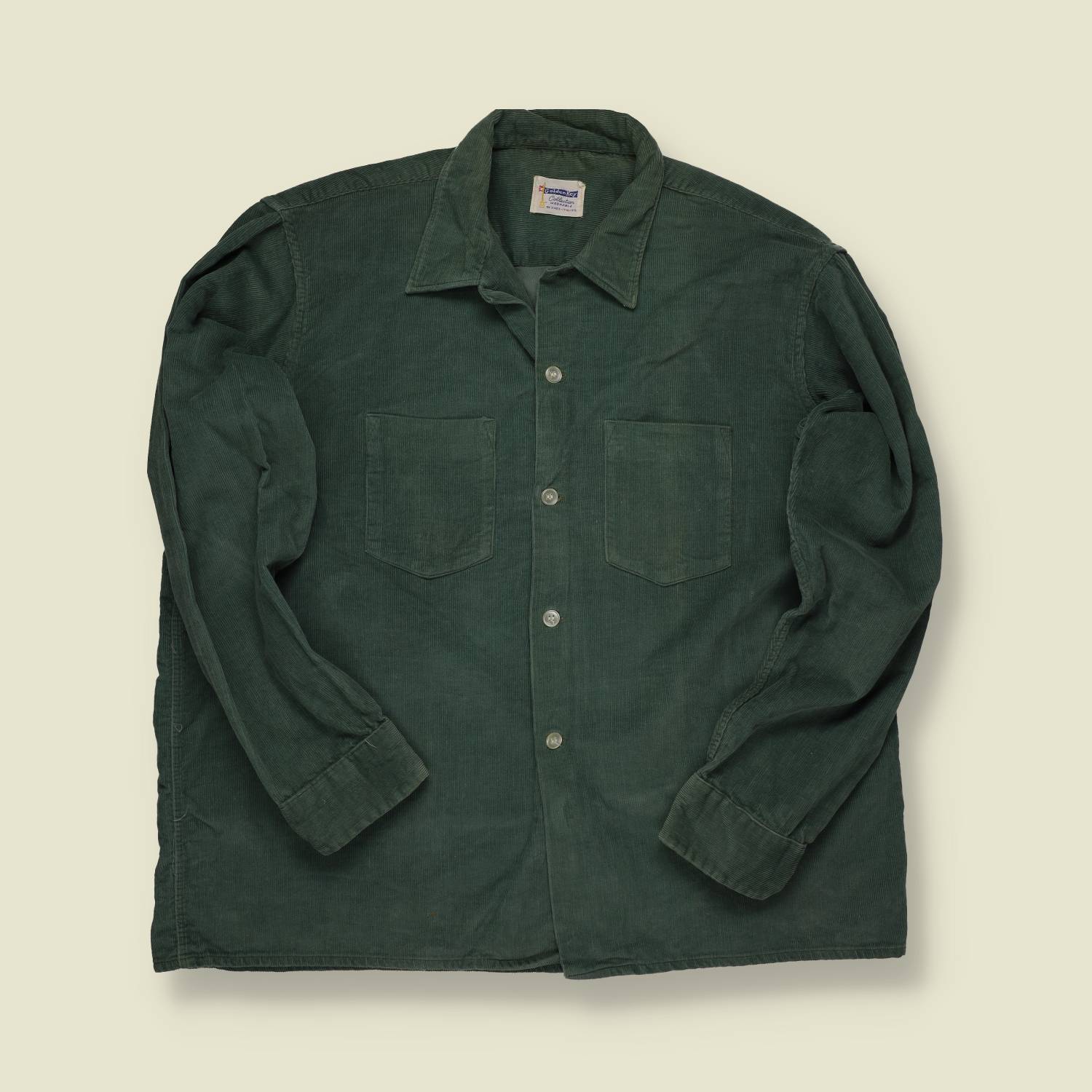 1960s Golden Key Corduroy Work Shirt - M