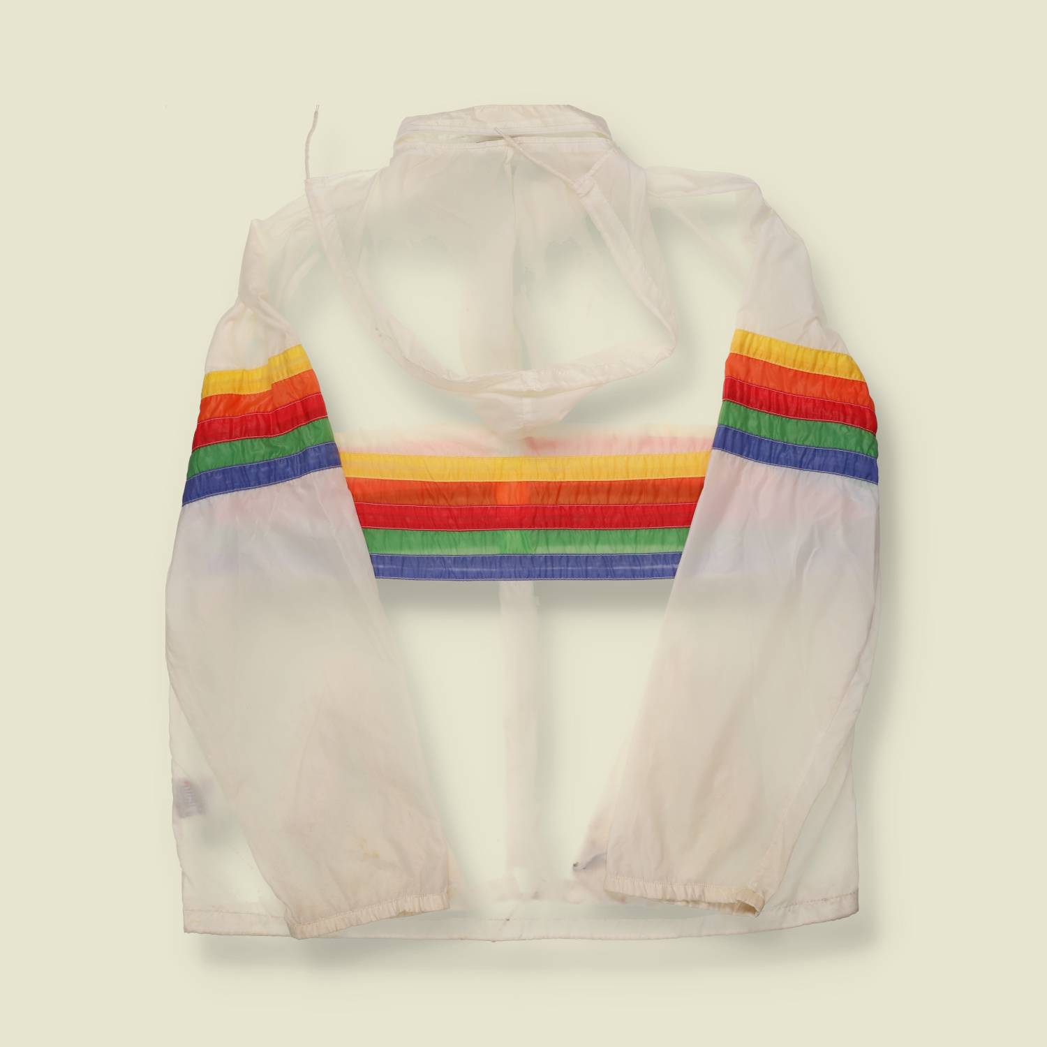 1970s Sherry Rainbow Stripe Windbreaker Jacket – M