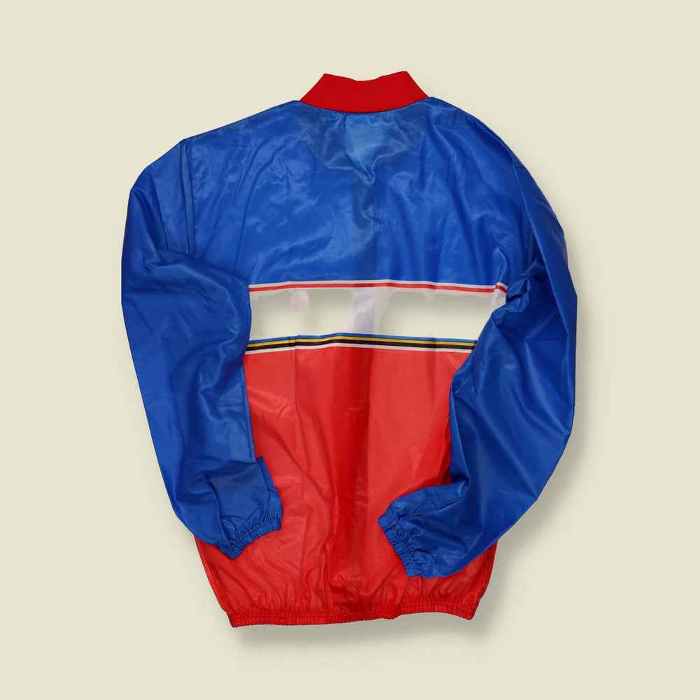 1970s Blue Red Nylon Track Jacket – M