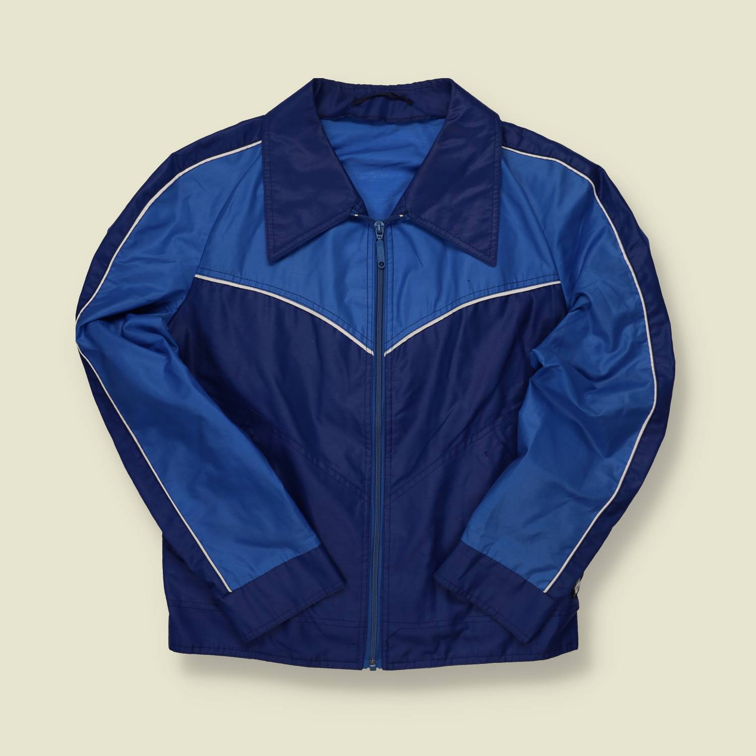 1970s Blue Nylon Zip Jacket – S