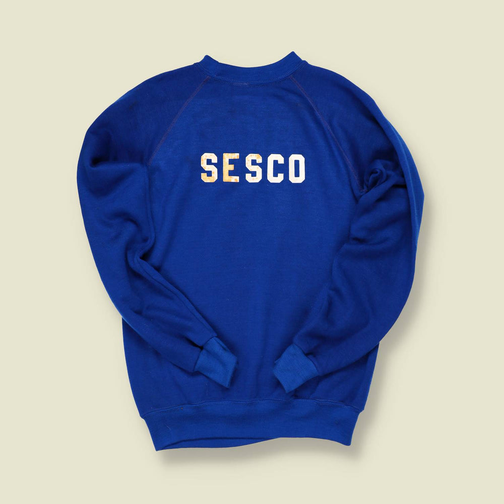 1970s Sportswear Blue Raglan Sweatshirt – S