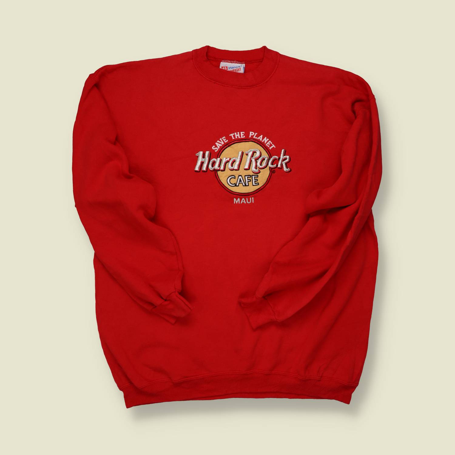 1990s Hanes Hard Rock Cafe Maui Sweatshirt – Red - L/XL
