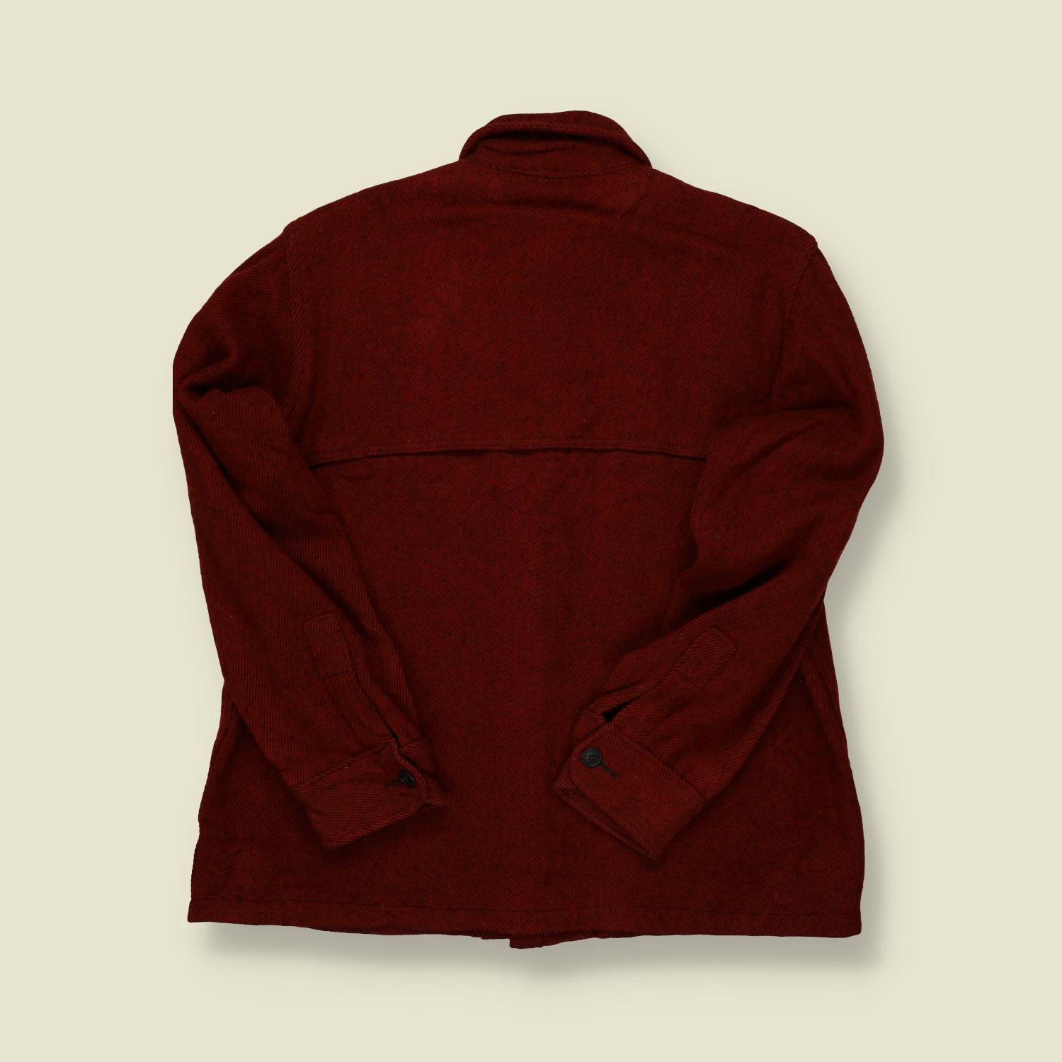 1970s Woolrich Mackinaw Wool Shirt Jacket – Deep Red - L
