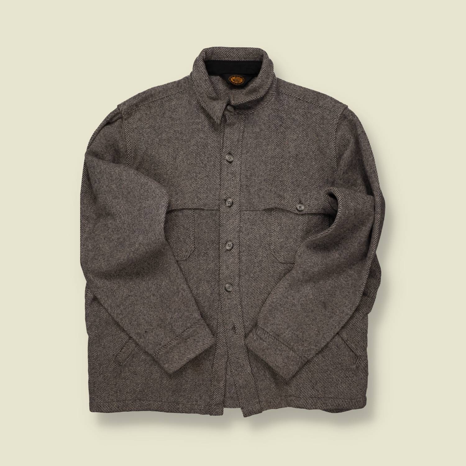 1980s Woolrich Wool Shirt Jacket – Grey Herringbone - XL