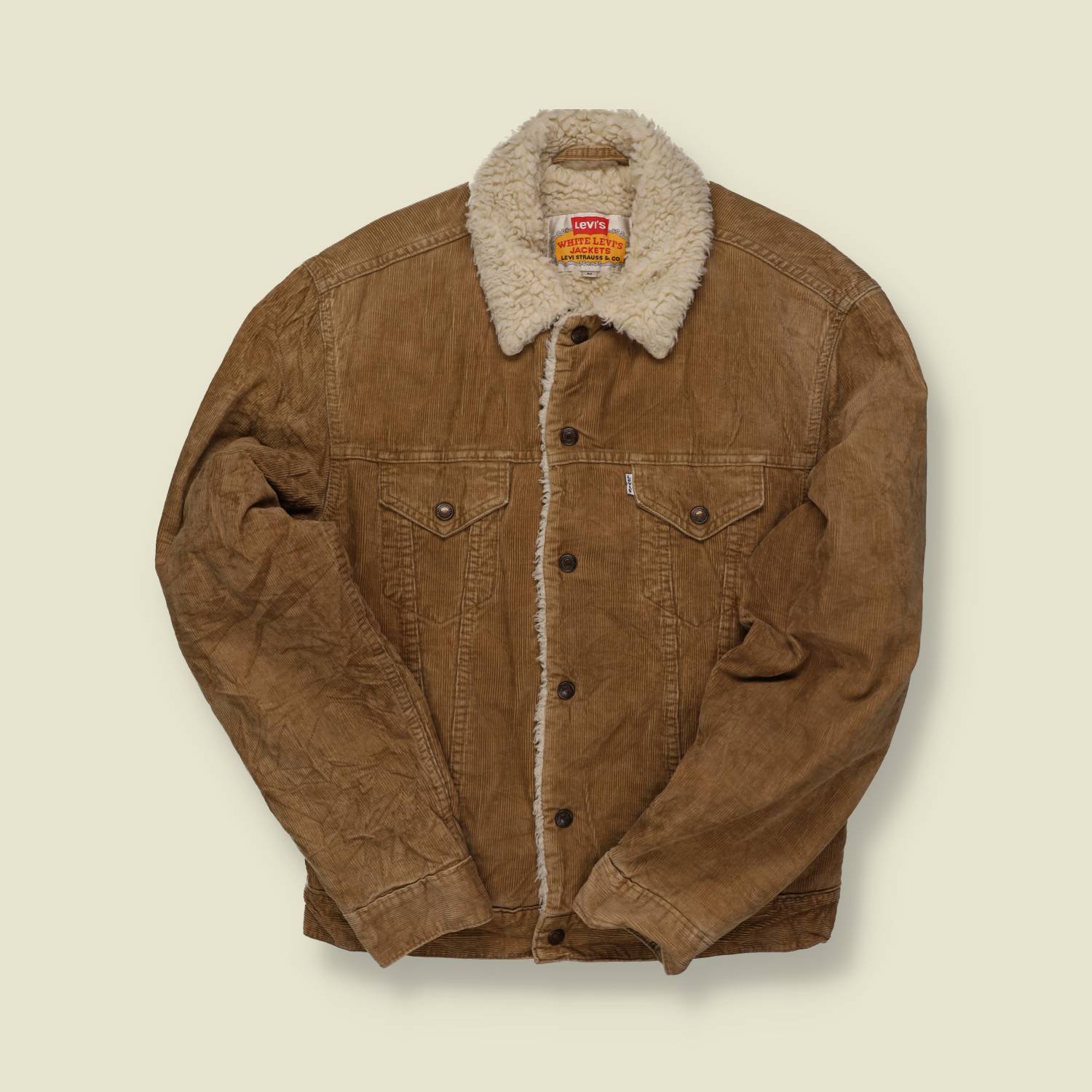 1970s Levi’s White Levi’s Corduroy Sherpa Jacket - S