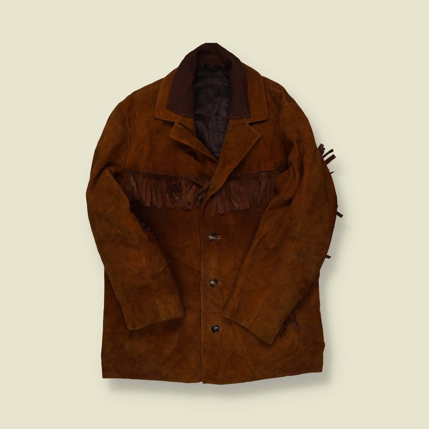 1960s Jola Suede Fringe Western Jacket – Brown - S