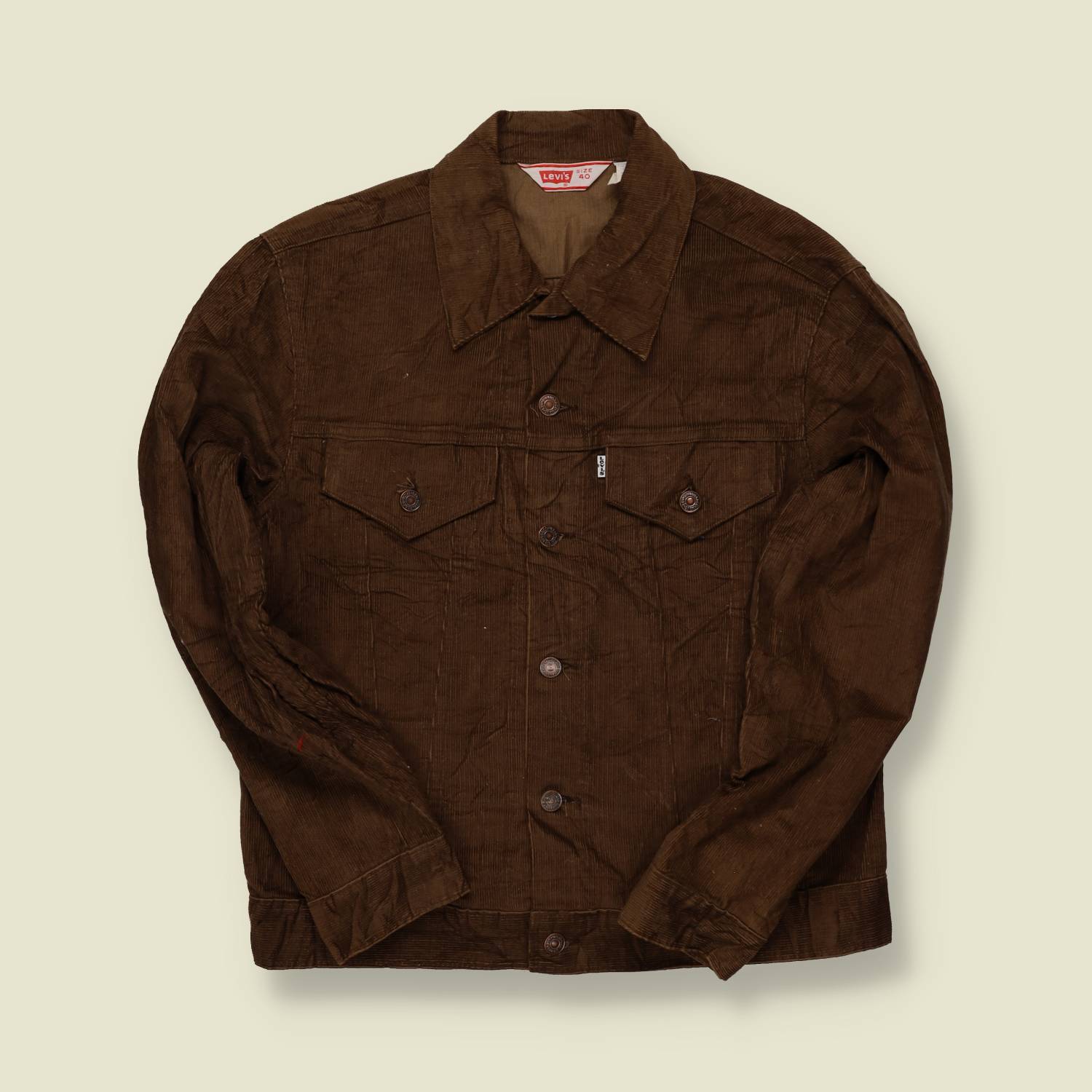 1970s Levi’s Corduroy Trucker Jacket – Brown (Size 40) - S