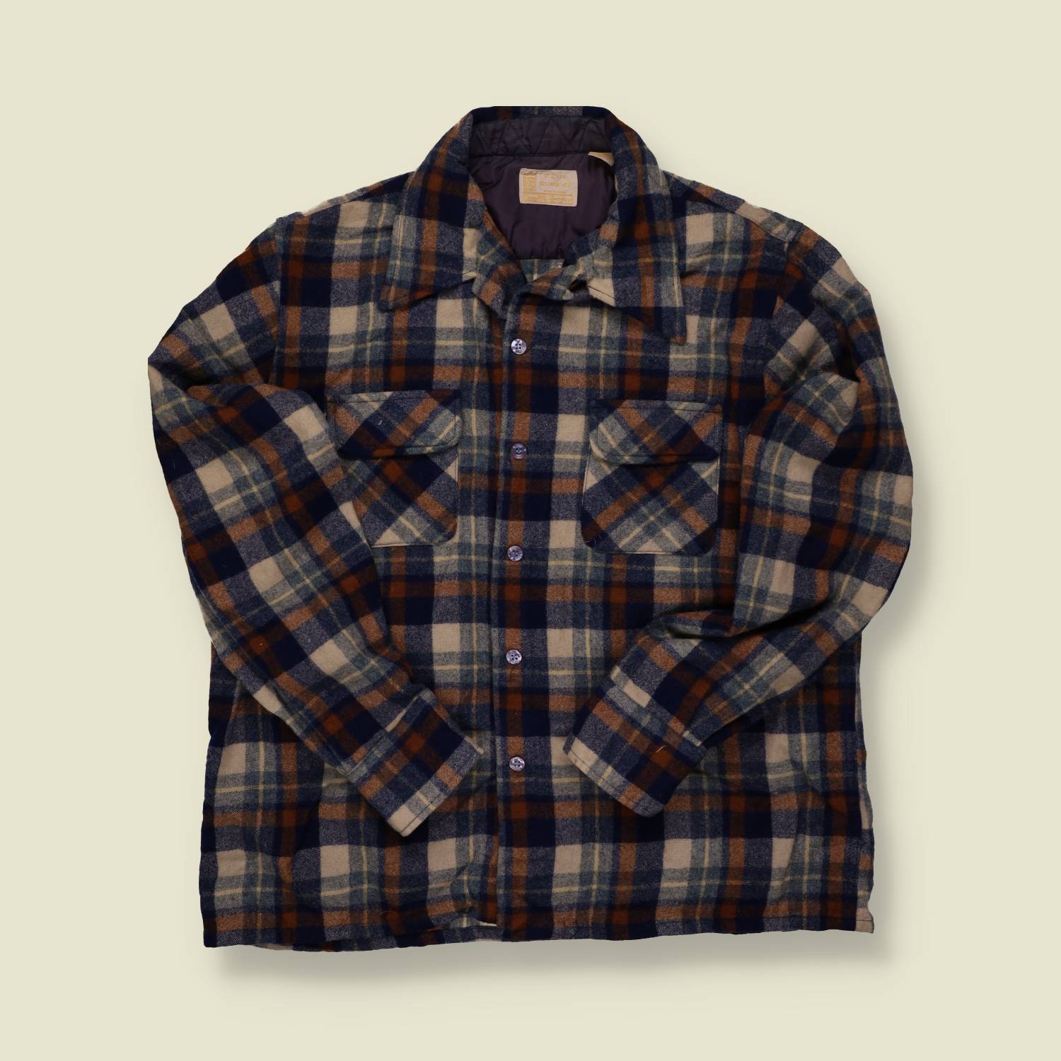 1970s Kings Road Wool Plaid Shirt - S/M