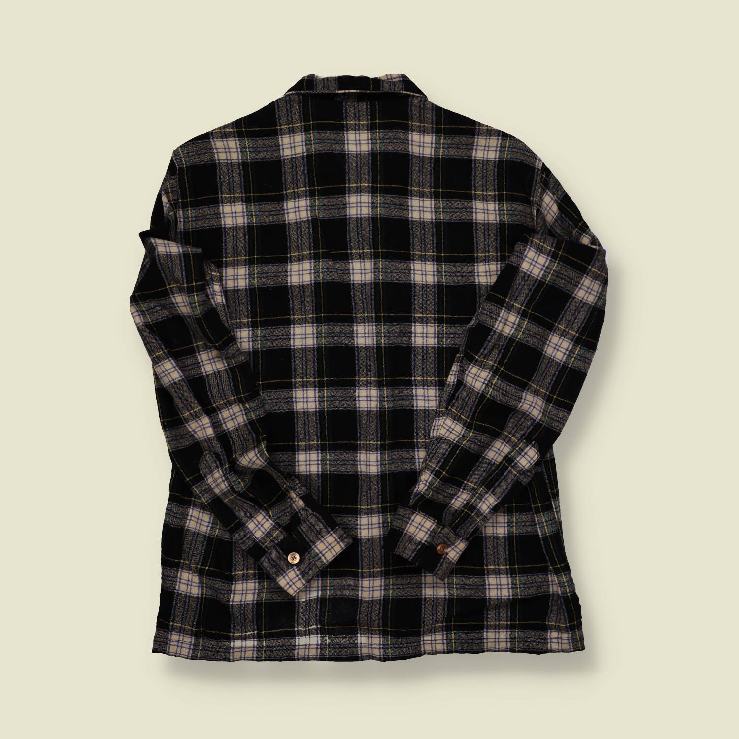 1960s Maine Guide “Scot-Aire” Wool Flannel Shirt – Black & White Plaid - S/M