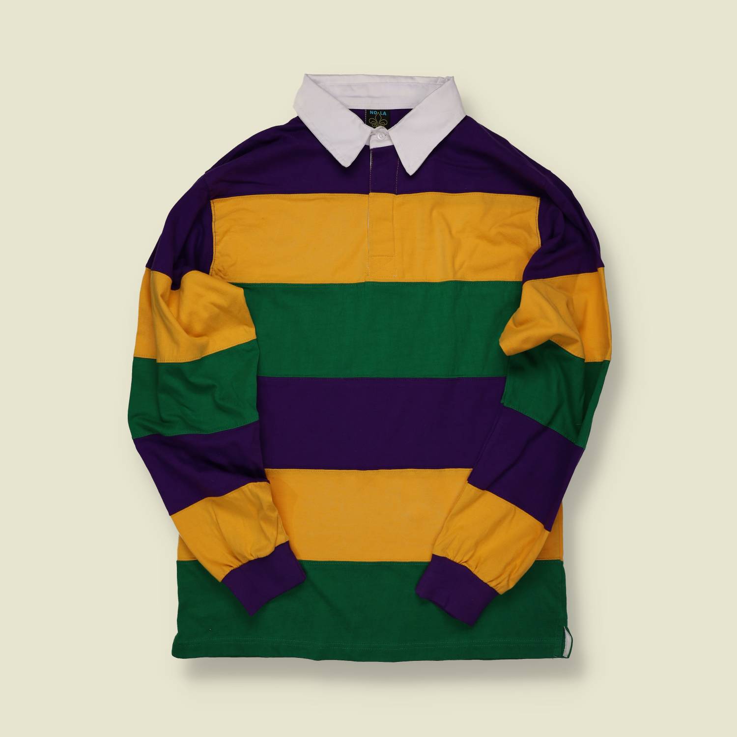 1990s Nola Mardi Gras Rugby Shirt - L/XL