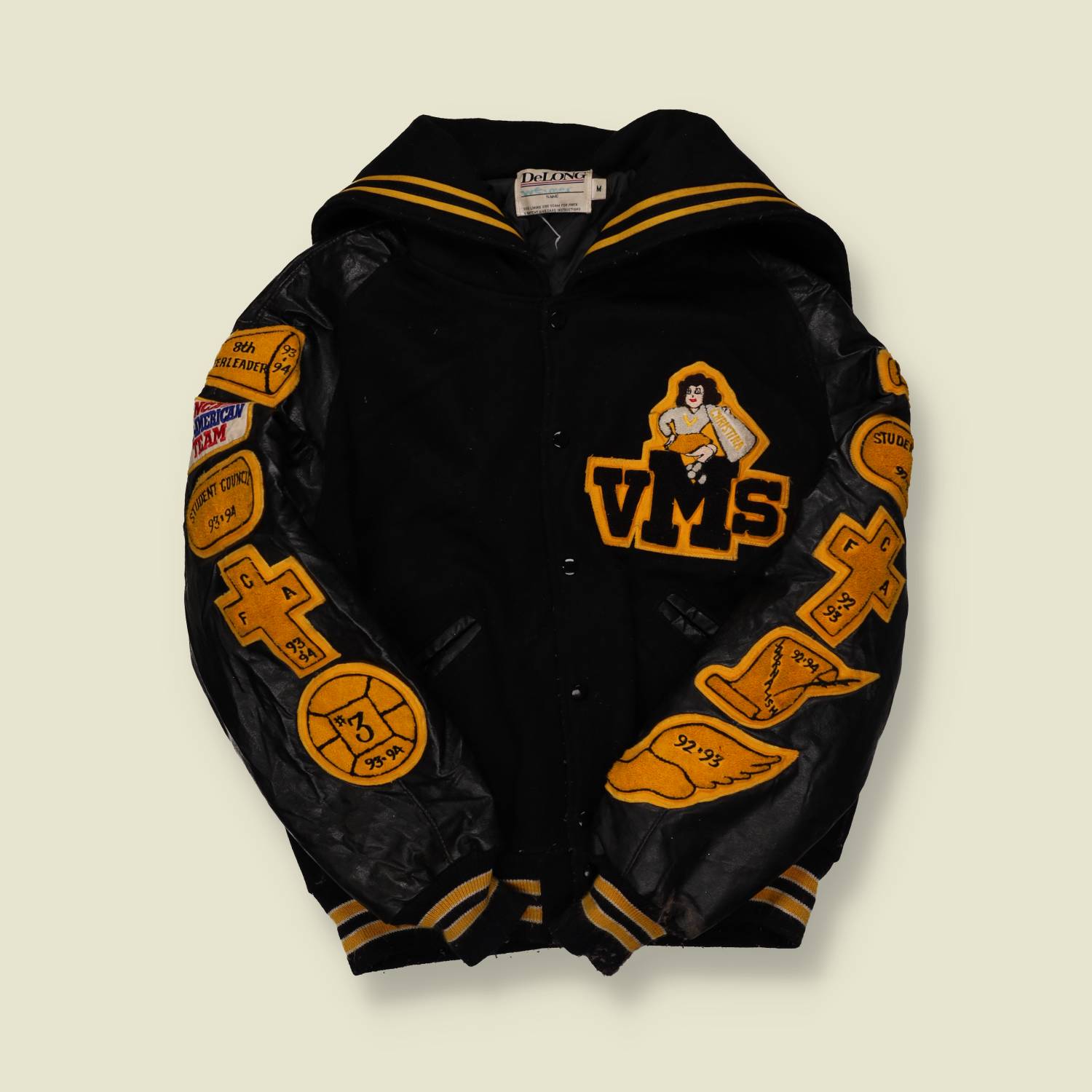 1990s DeLong Varsity Cheerleader Jacket – Vanston Vikings - M