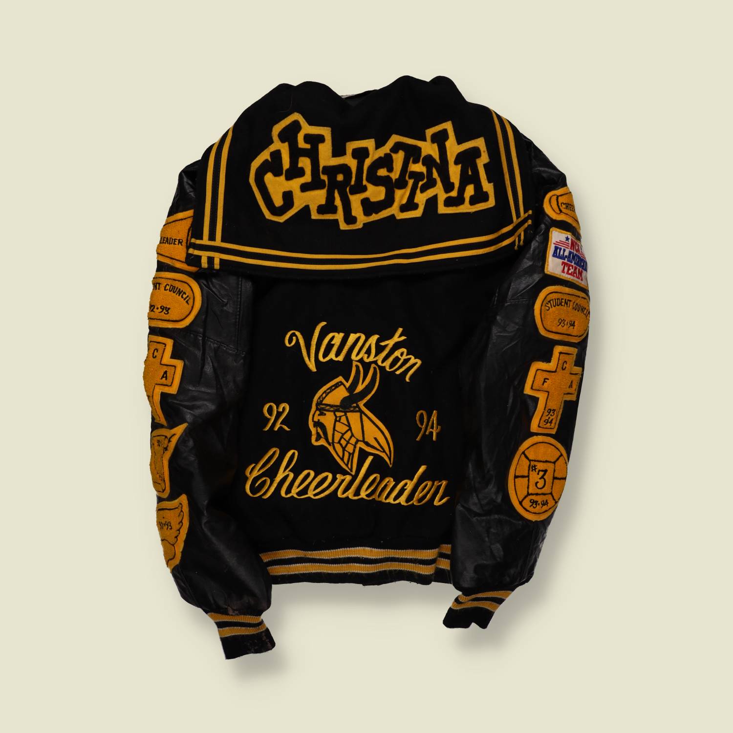 1990s DeLong Varsity Cheerleader Jacket – Vanston Vikings - M