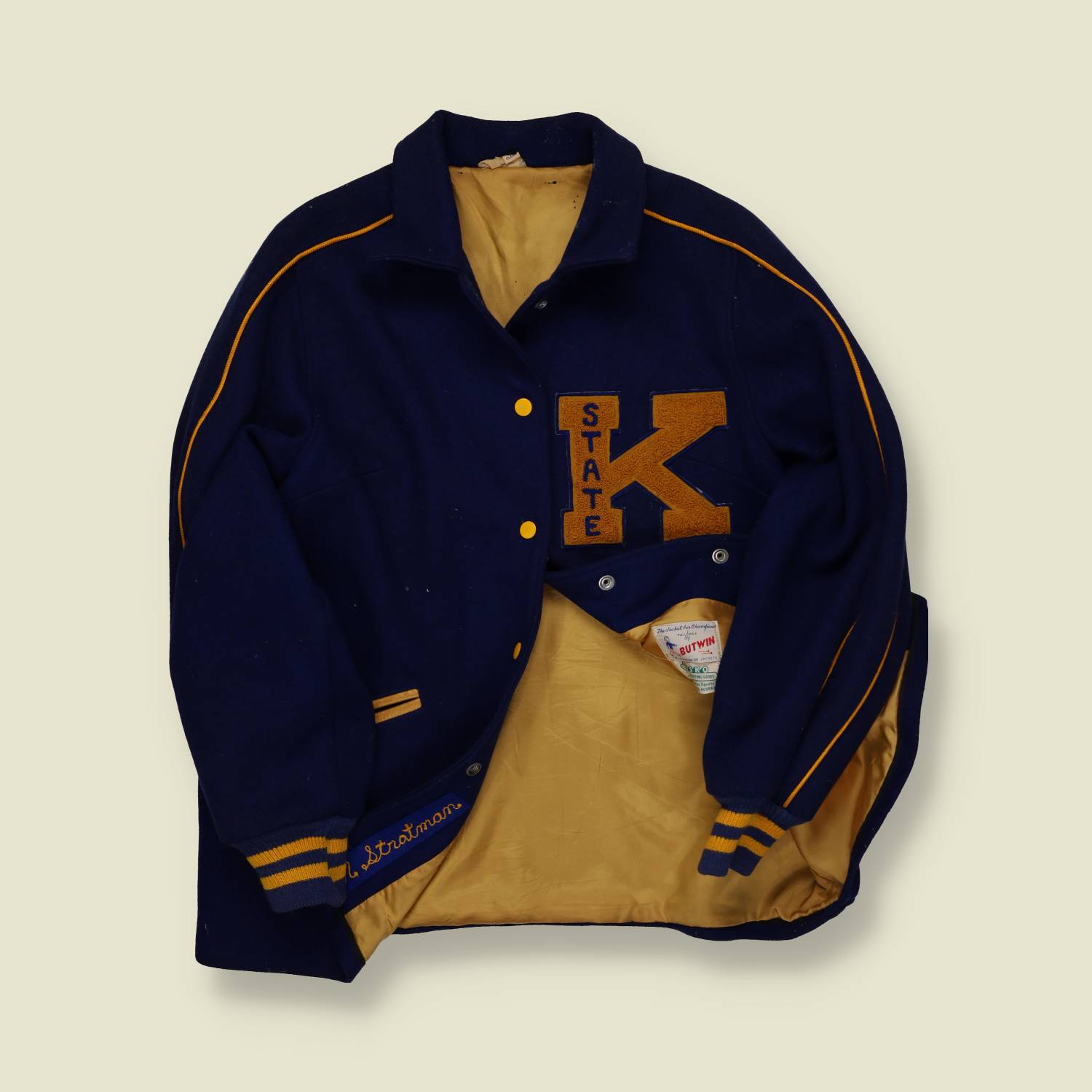 1950s Butwin Coach-Style Varsity Jacket – K State - M