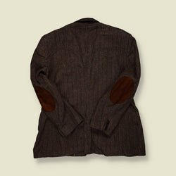 1980s Kenny Rogers Tweed Western Blazer w/ Suede Elbow Patches – L