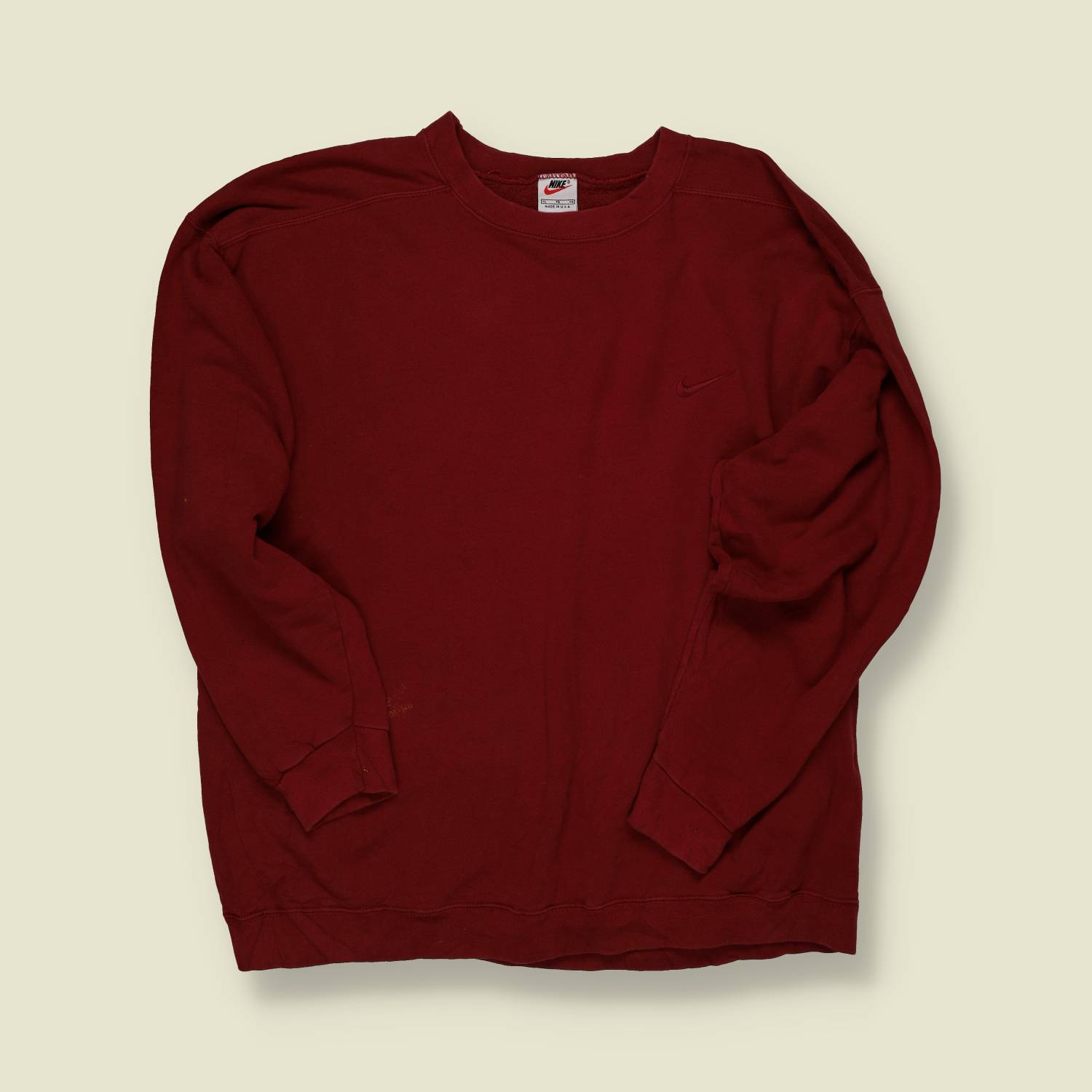 1990s Nike Made in USA Burgundy Sweatshirt - XL