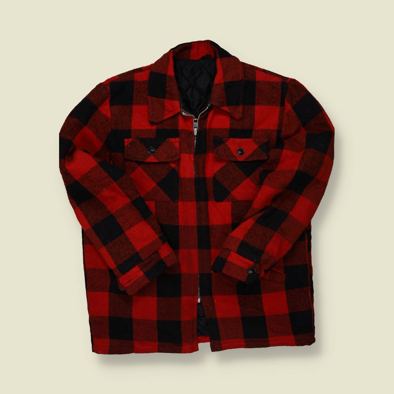 1960s Woolrich Buffalo Plaid Mackinaw Coat - S/M