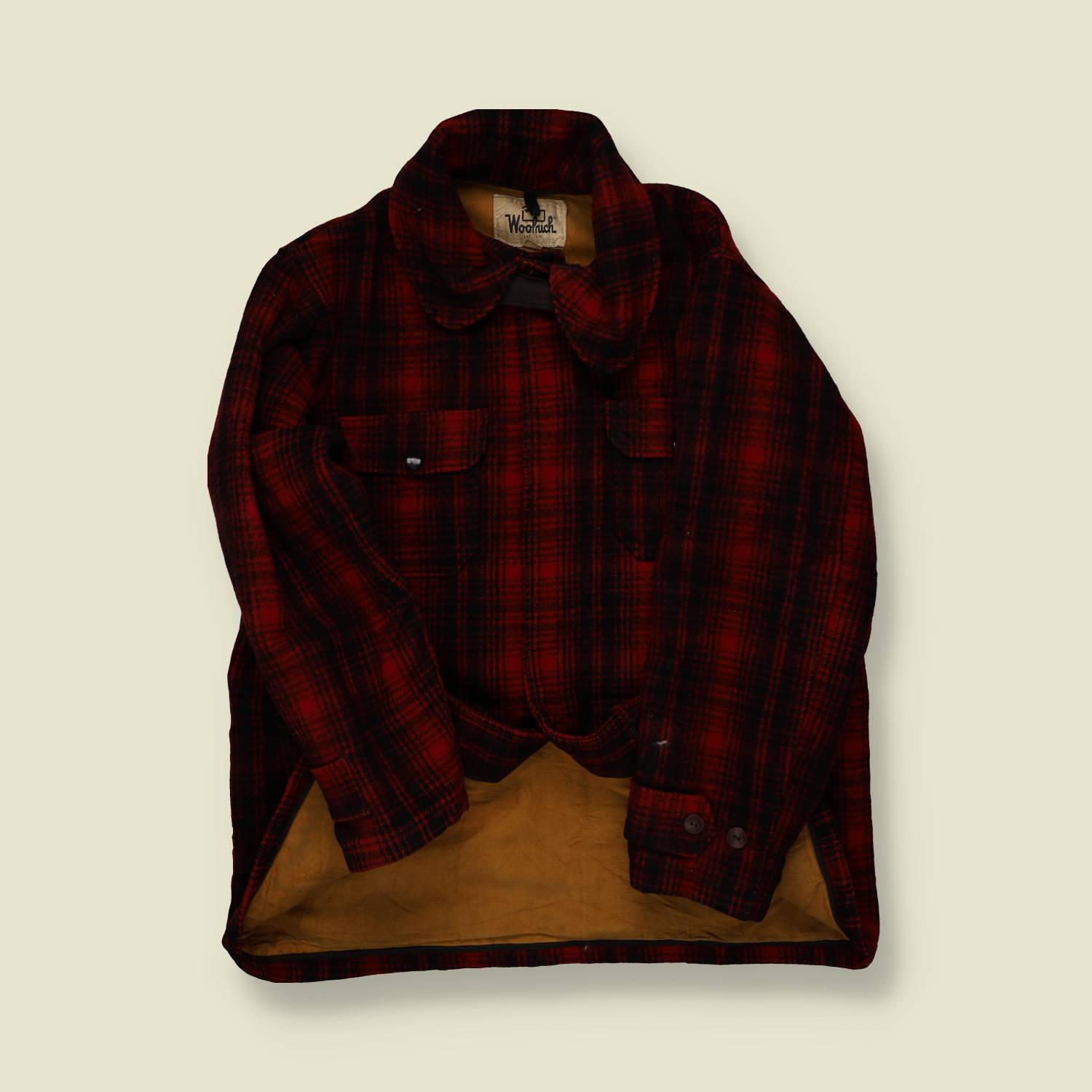 1960s Woolrich Red Shadow Plaid Wool Jacket – L