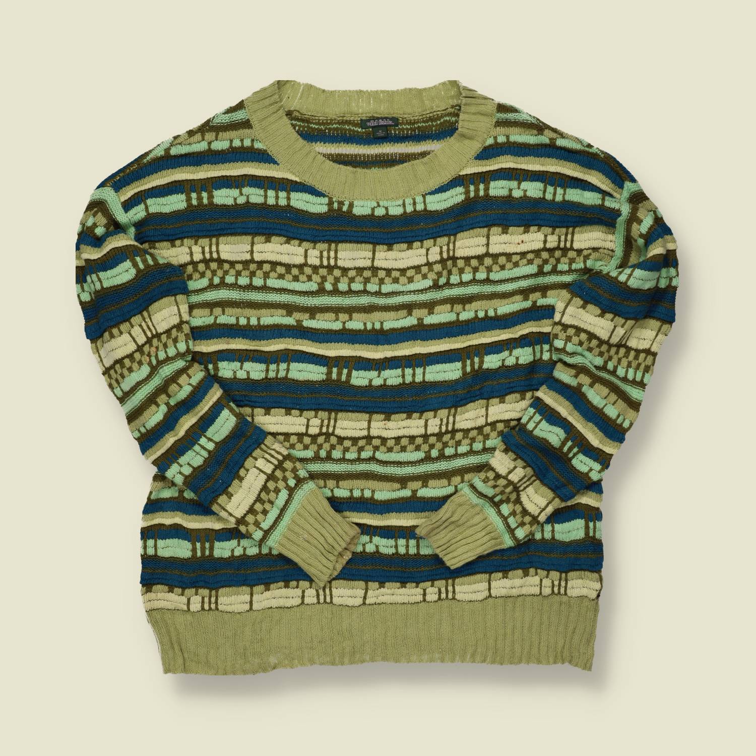 2000s Wild Fable Coogi Style Knit Sweater –M