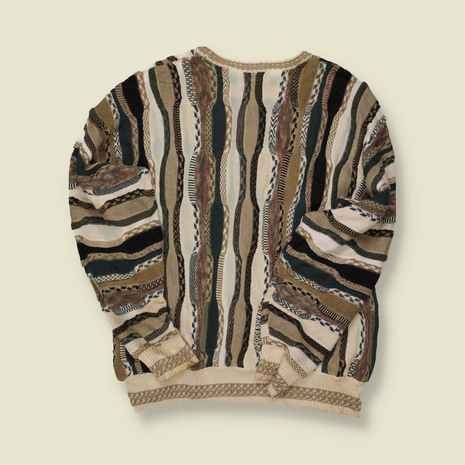 1990s Florence Tricot Coogi-Style Knit Sweater – L/XL